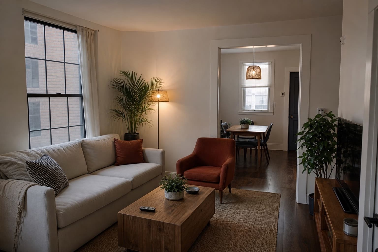 Dark original living room photo